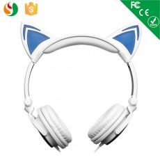 Retractable Patent Glowing Cat Ear Headphones