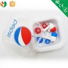 colorful stereo earphone with logo
