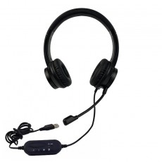 rotatable microphone arm USB call center headphone