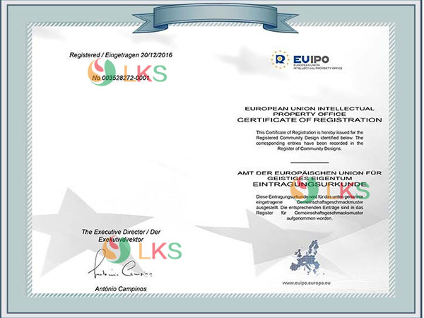 the patent certificates in Europe